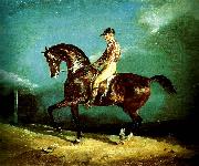 charles emile callande jockey montant un cheval de course painting